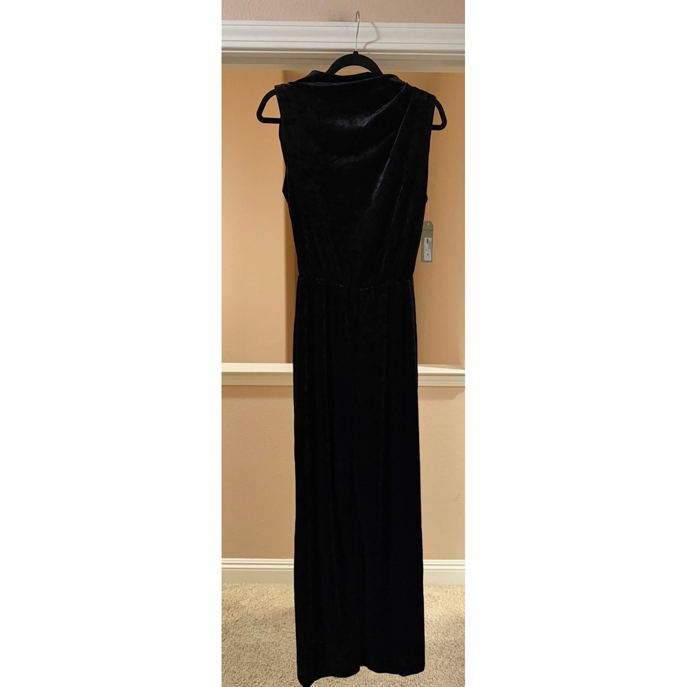 Women's Black Velour Jumpsuit 6 Goth Sleeveless Wide Leg Party
Cocktail NEW.